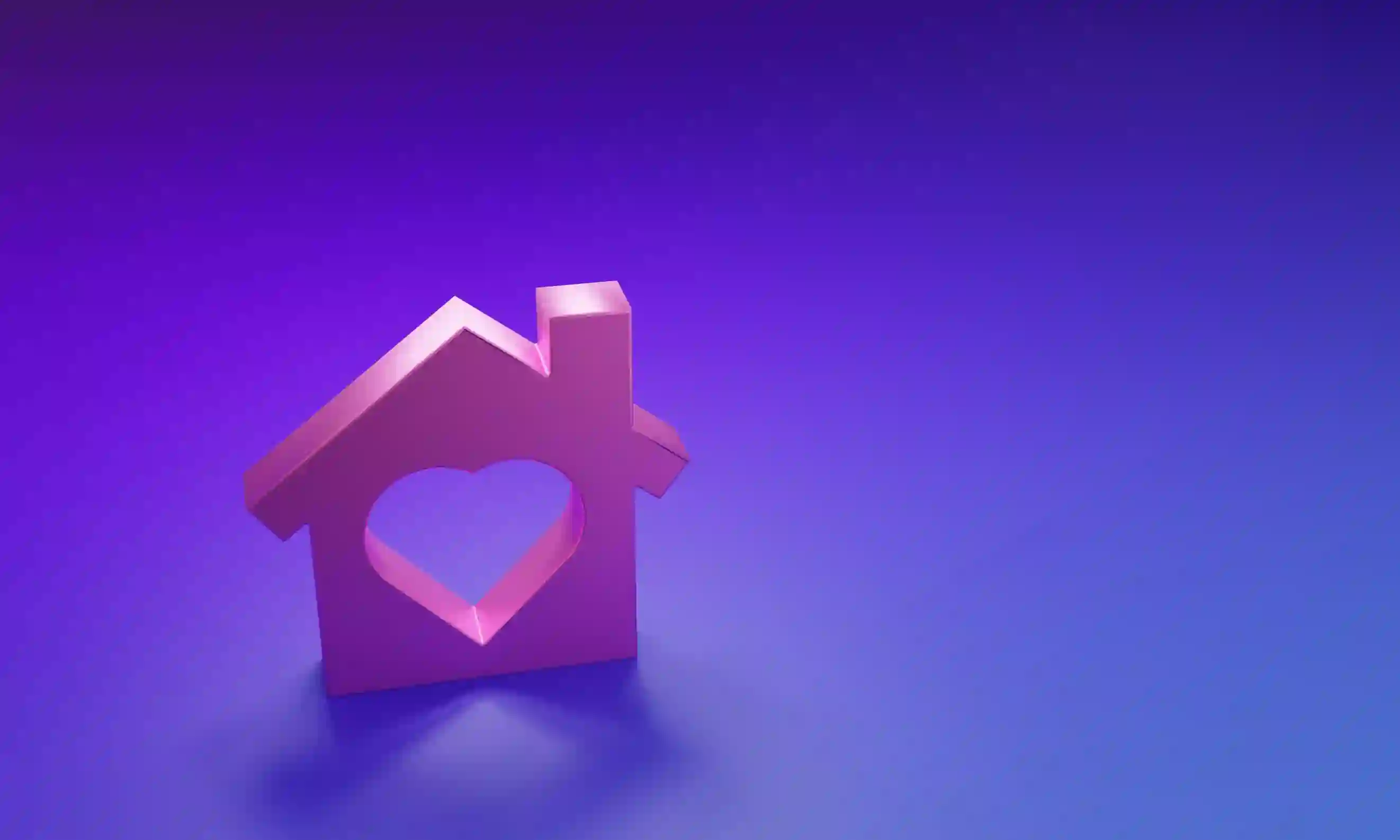 Maison sur fond pourpre
